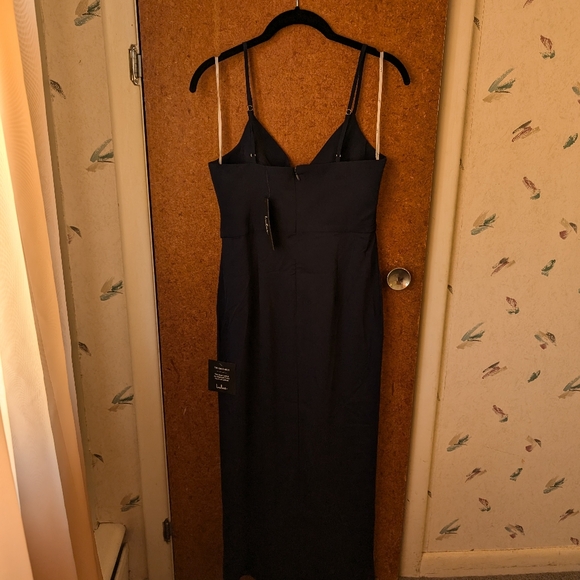 Navy blue Lulu's Reinette midi dress size small - Picture 3 of 3
